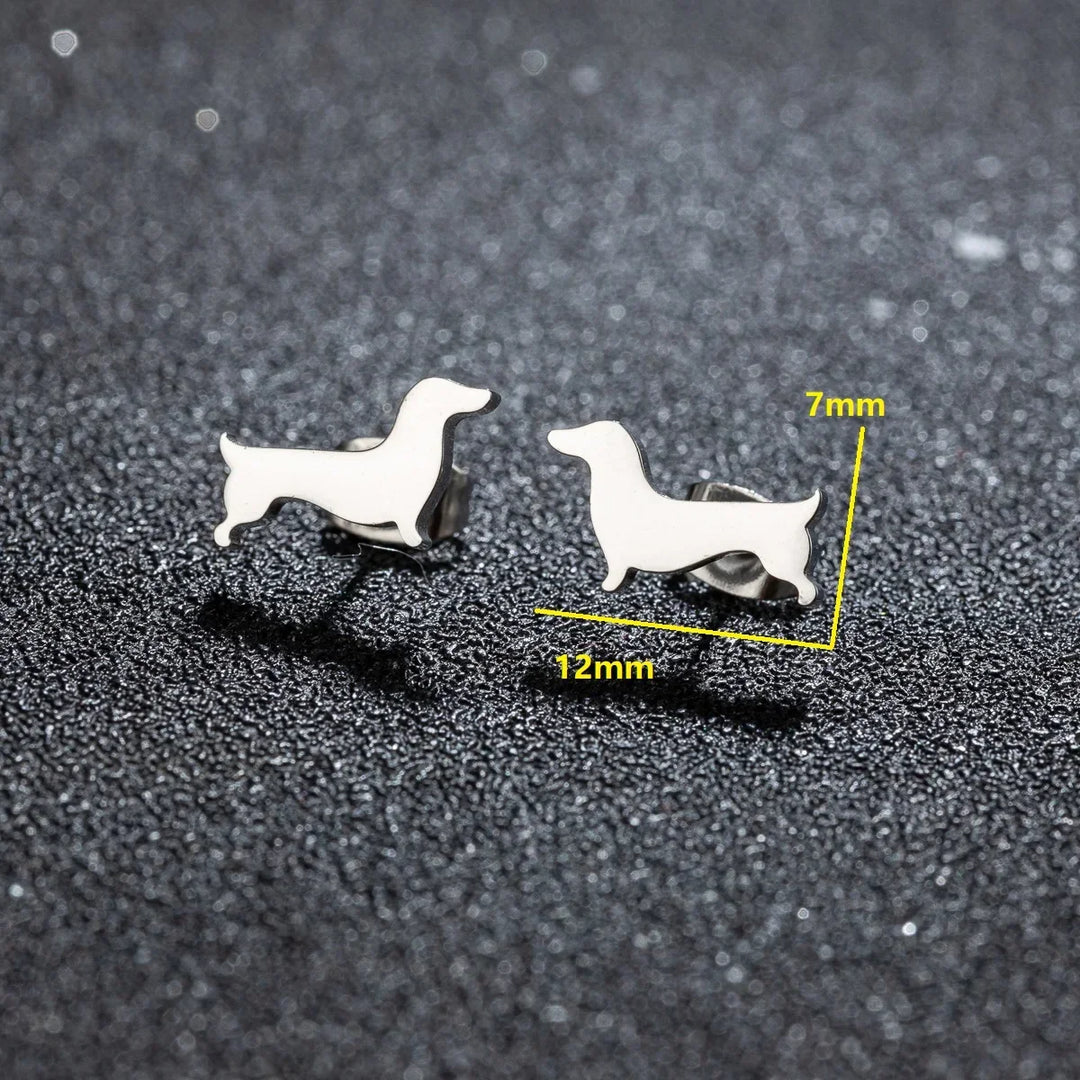 Vincenza | Dachshund Stud Earrings