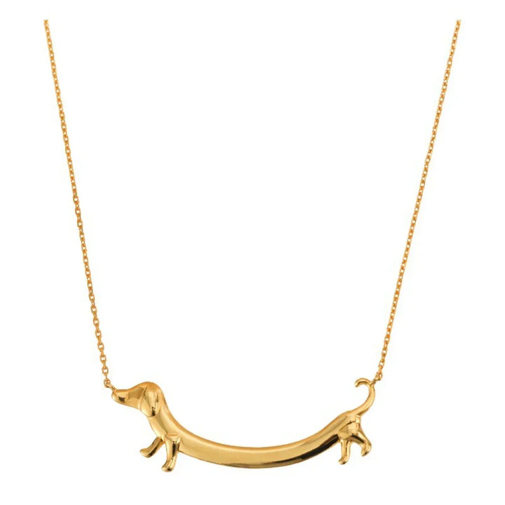 Karena | Gold-Tone Dachshund Necklace