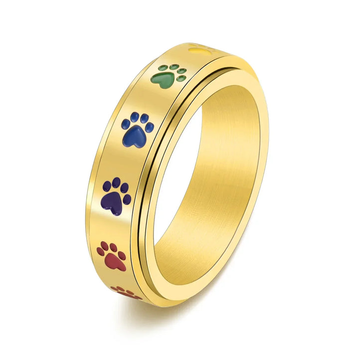 Ermintrude | Spinning Paw Stress Ring