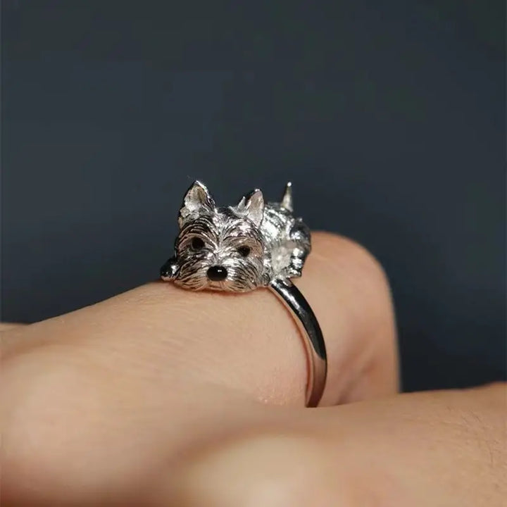 Grazyna | Retro Dog Wrap Ring