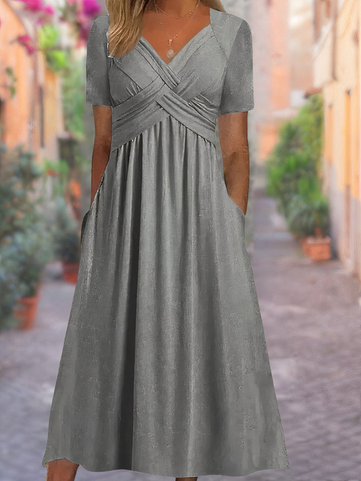 Sylviah | V-Neck Tummy-Covering Dress