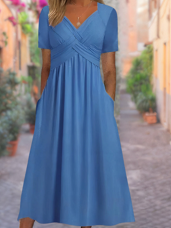 Sylviah | V-Neck Tummy-Covering Dress