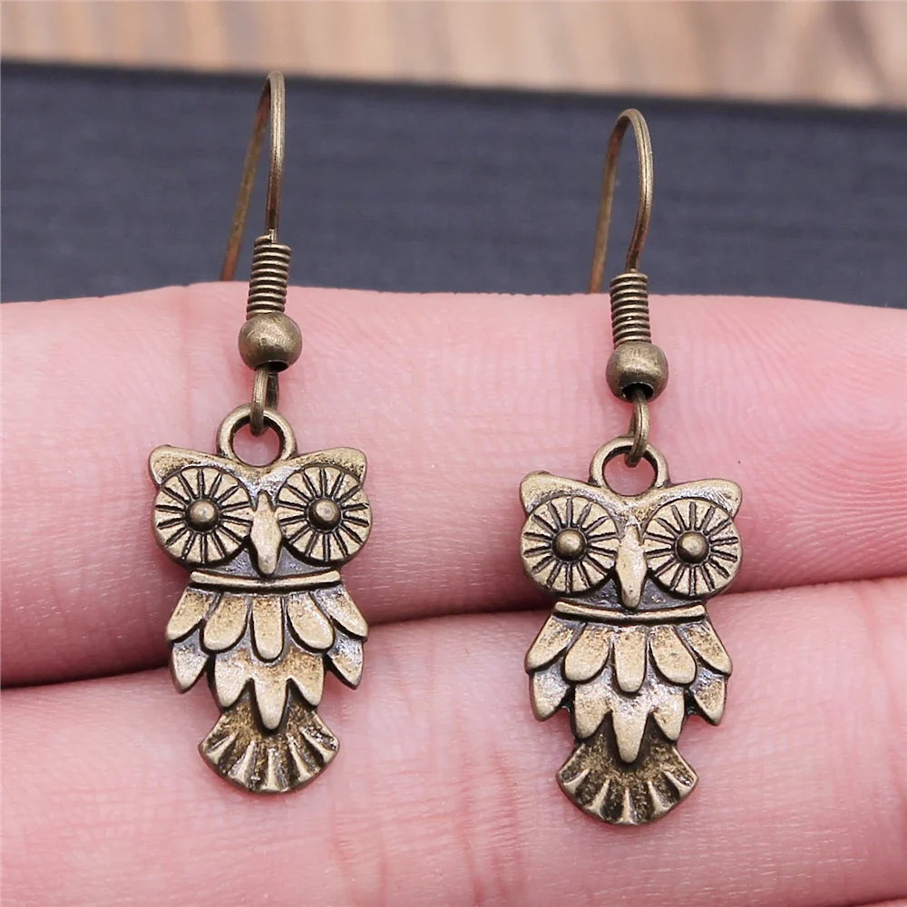 Viveca | Bohemian Owl Dangle Earrings