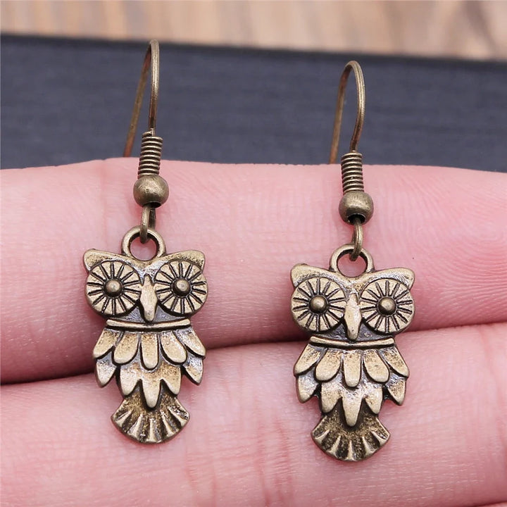 Viveca | Bohemian Owl Dangle Earrings