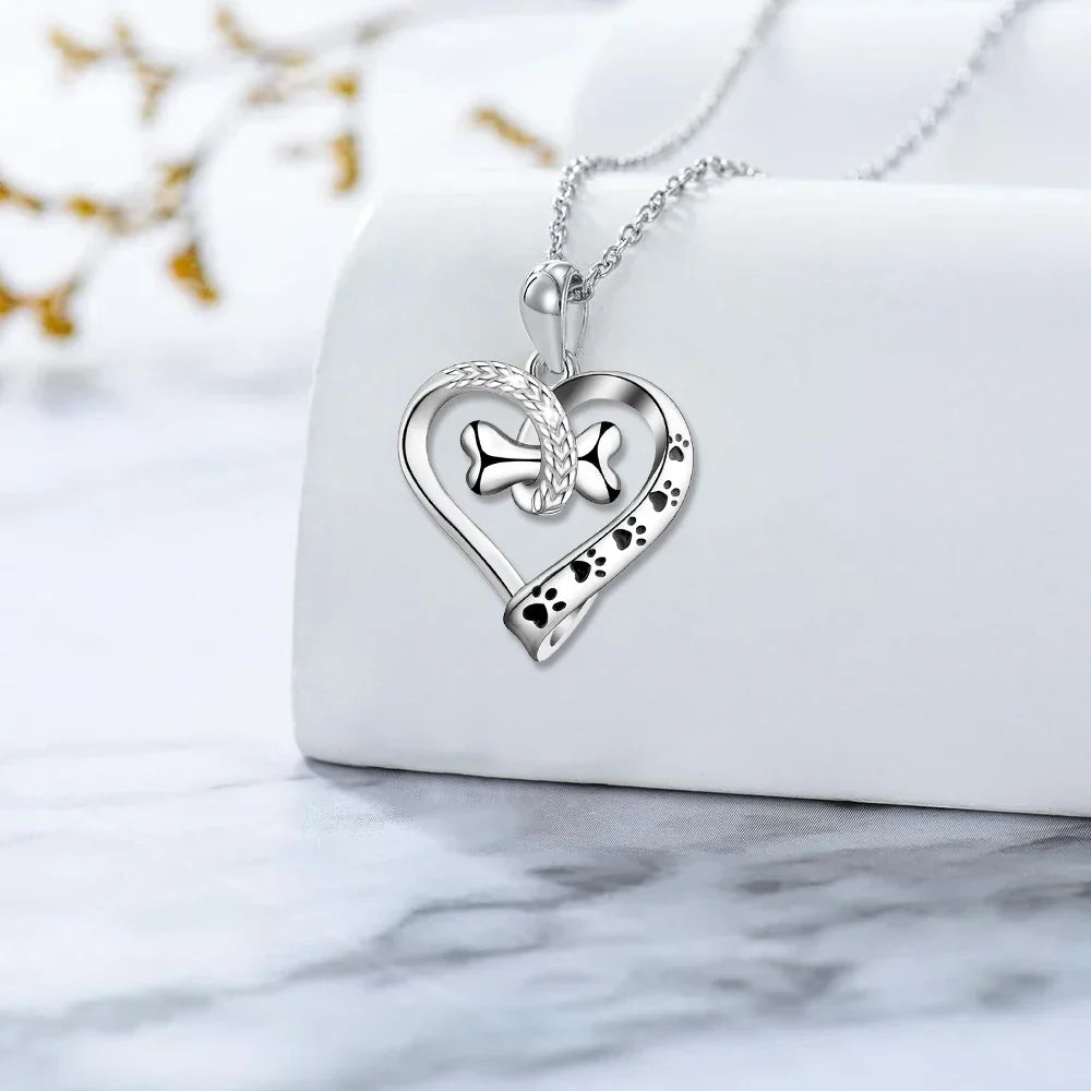 Bernardine | Paw Print Charm Necklace
