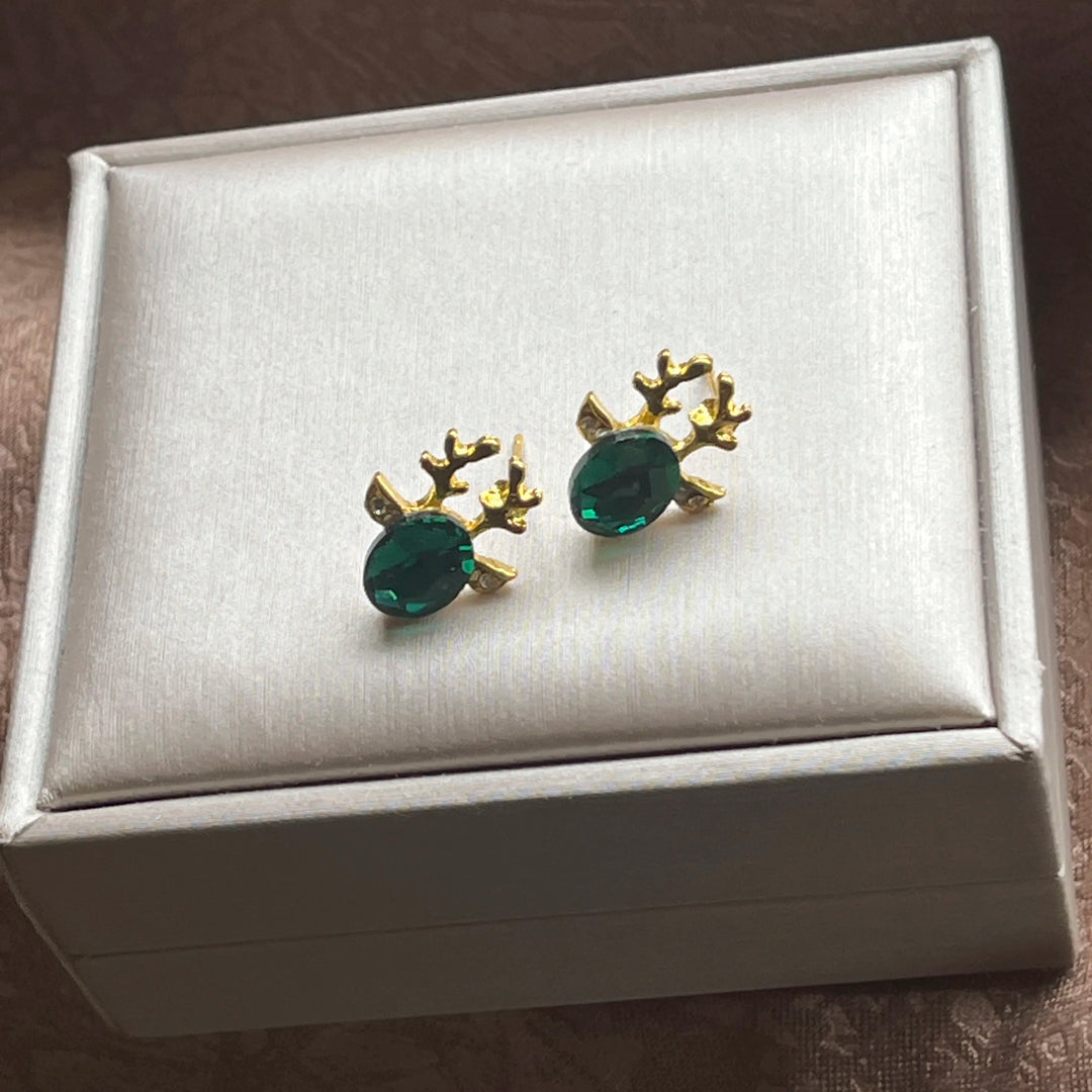Debra | Reindeer Crystal Stud Earrings