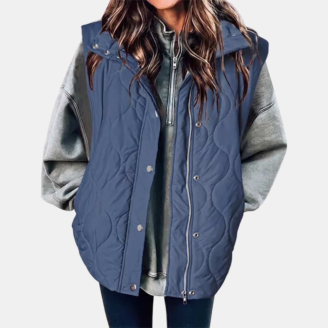 Francie | Quilted Sleeveless Puffer Vest