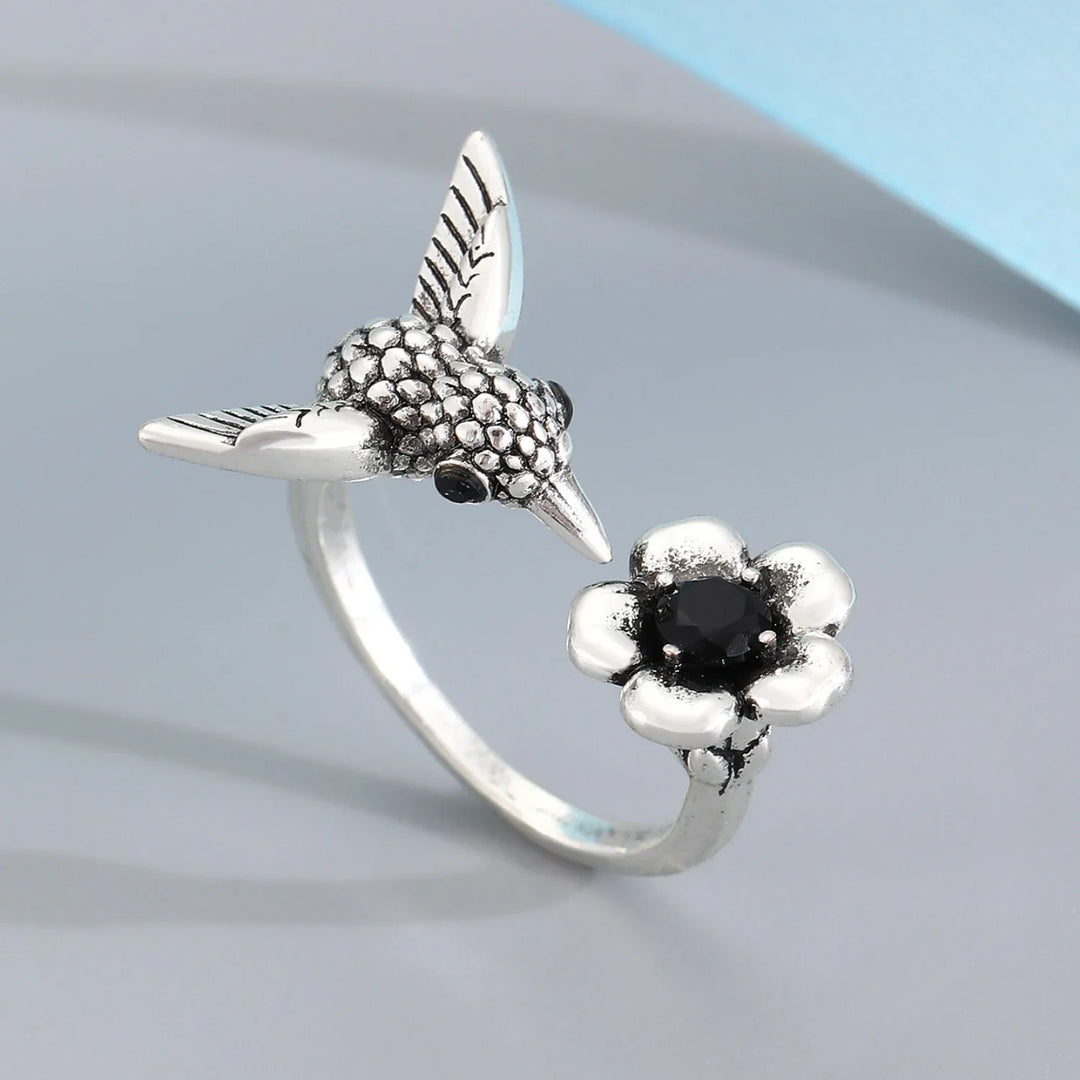 Tina | Adjustable Hummingbird Ring