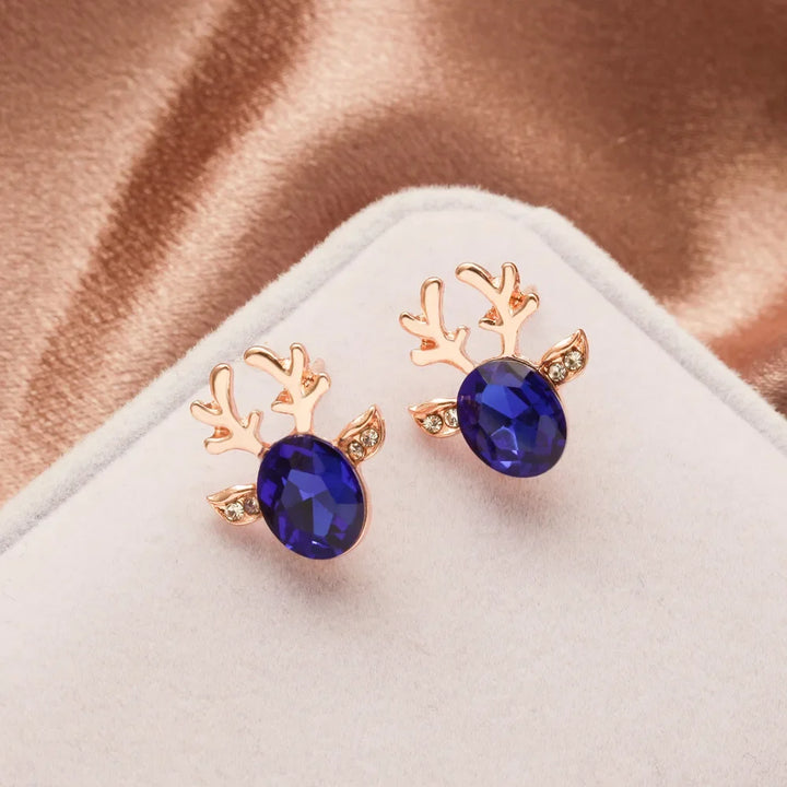 Debra | Reindeer Crystal Stud Earrings