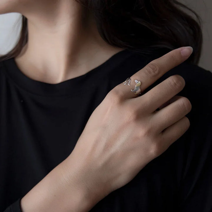 Deborrah | Sterling Silver Dachshund Ring