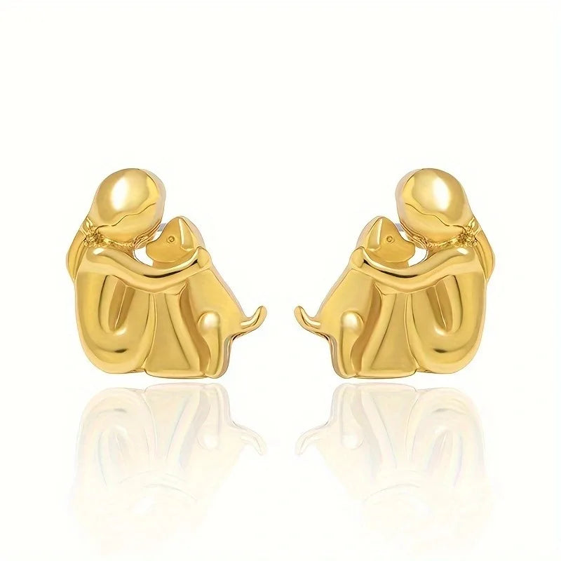 Rayna | Two-Tone Hug Earrings