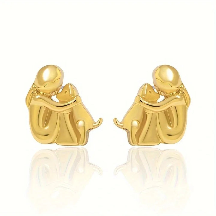 Rayna | Two-Tone Hug Earrings