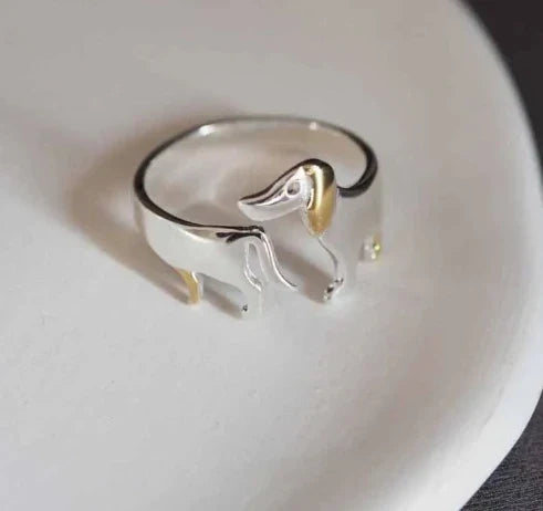 Deborrah | Sterling Silver Dachshund Ring