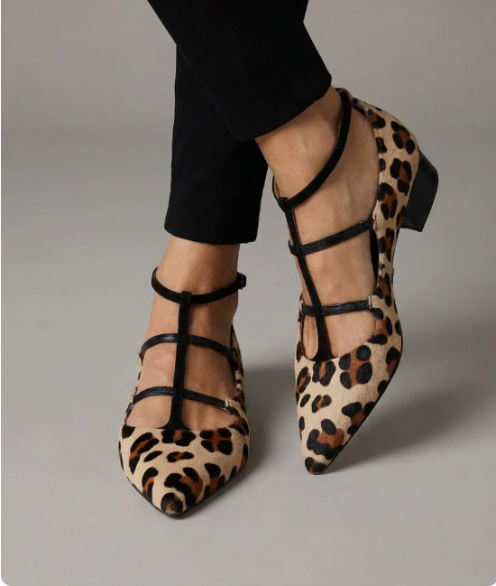 Roxanna | Leopard Strap Heeled Shoes