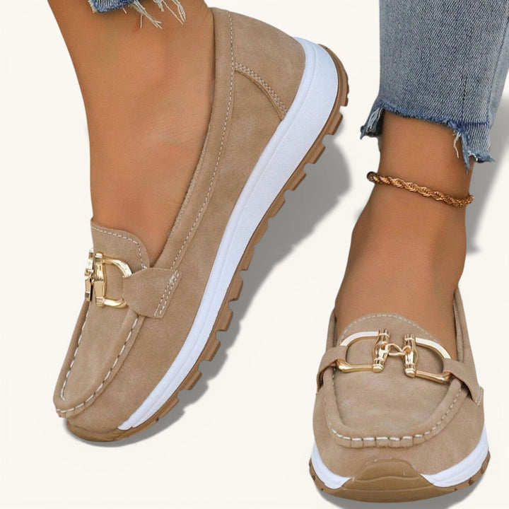 Krystel | Flat Moccasins Buckle