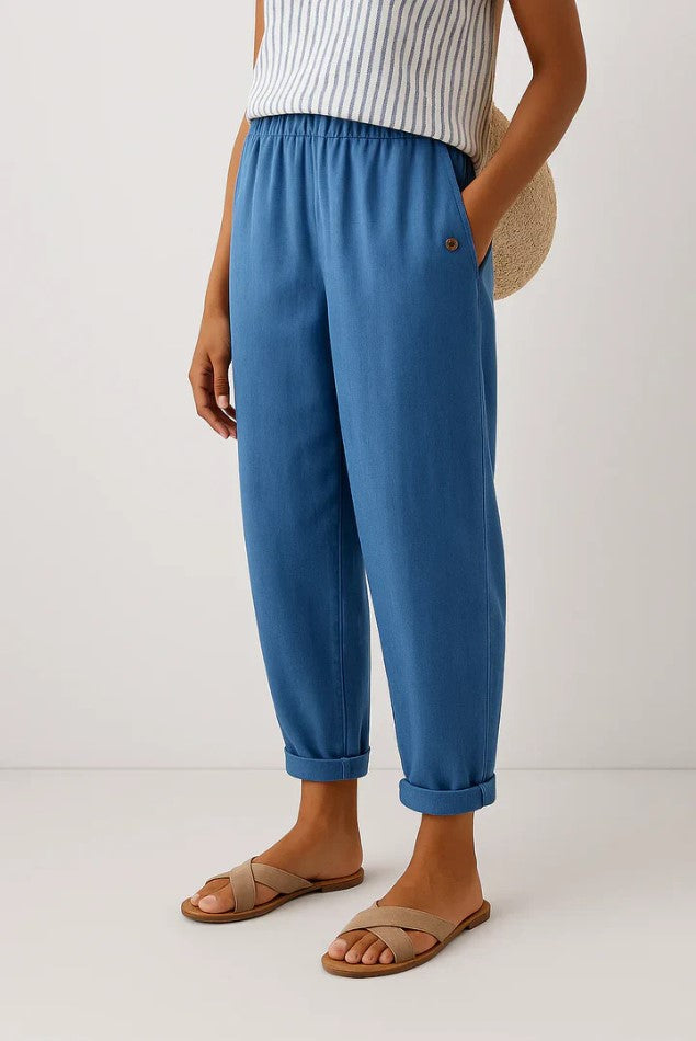 Edith | Breathable Linen-Cotton Trousers