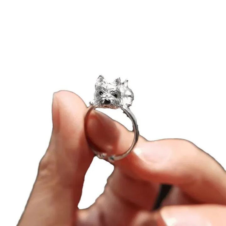 Grazyna | Retro Dog Wrap Ring