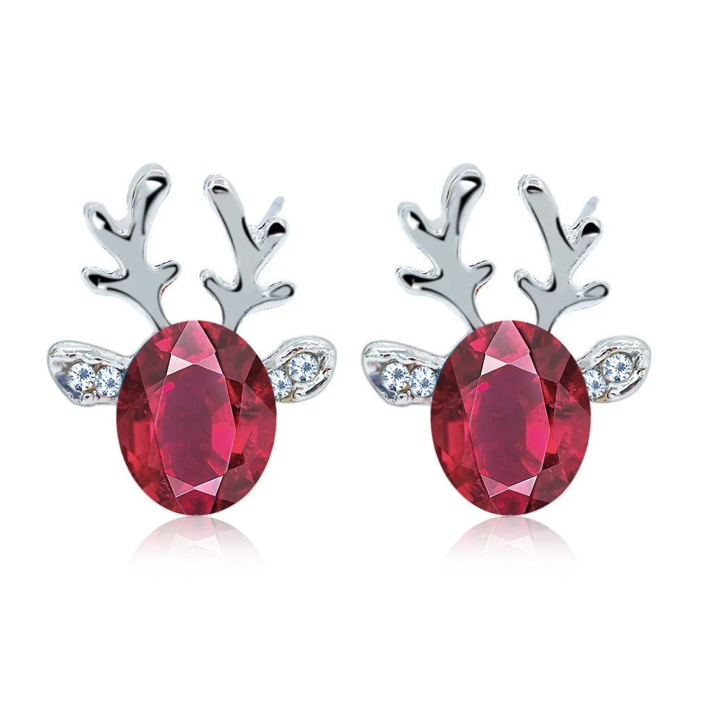 Debra | Reindeer Crystal Stud Earrings