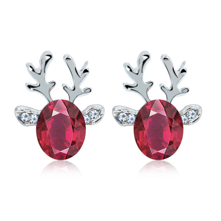 Debra | Reindeer Crystal Stud Earrings