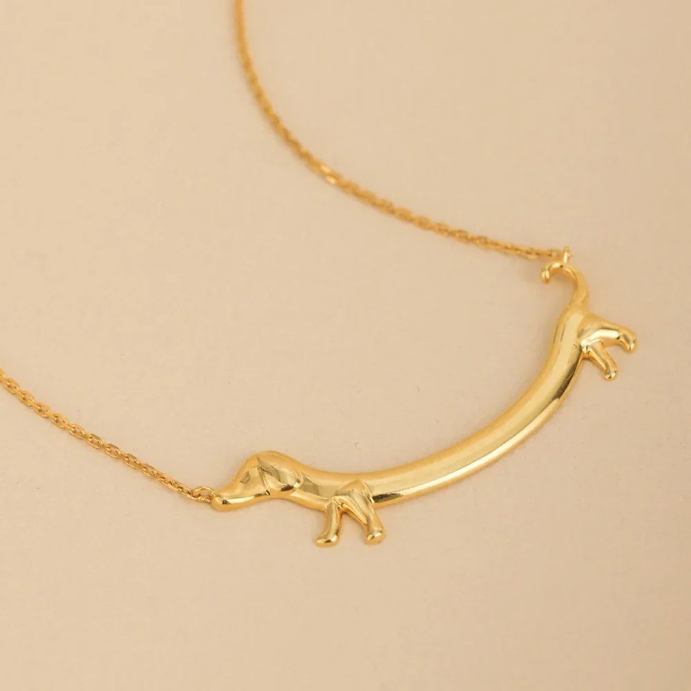 Karena | Gold-Tone Dachshund Necklace