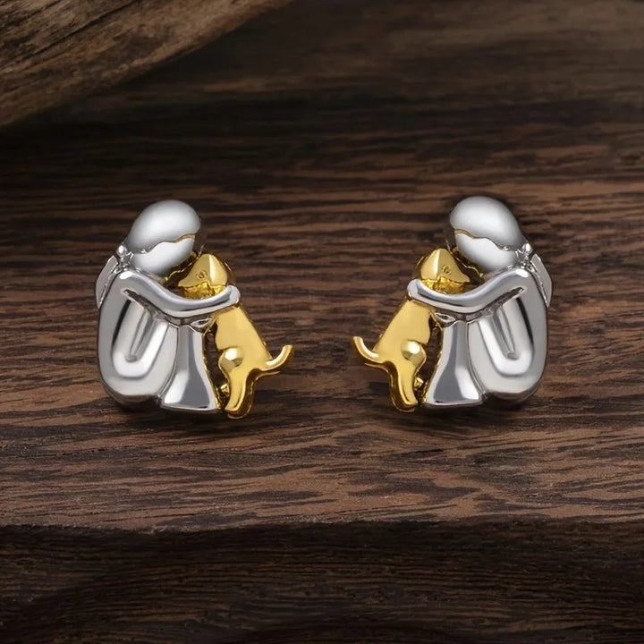 Rayna | Two-Tone Hug Earrings