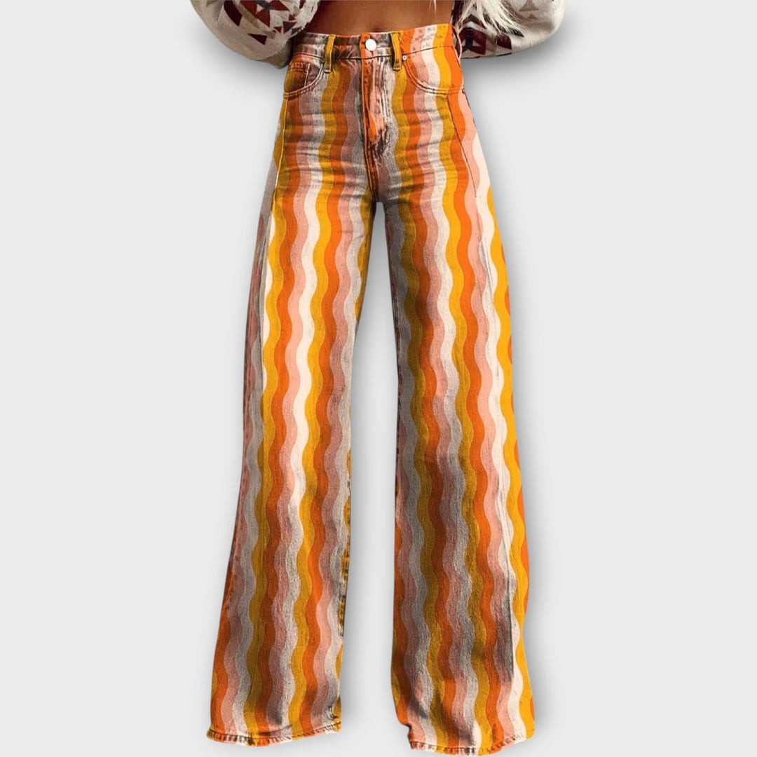 Bella | Jeans with Colorful Stripes