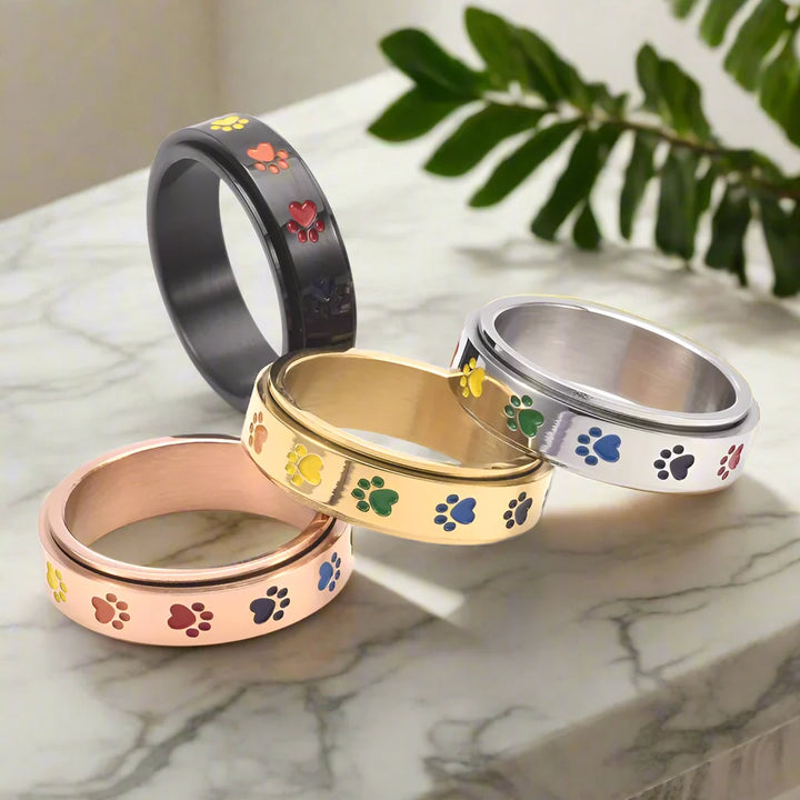 Ermintrude | Spinning Paw Stress Ring