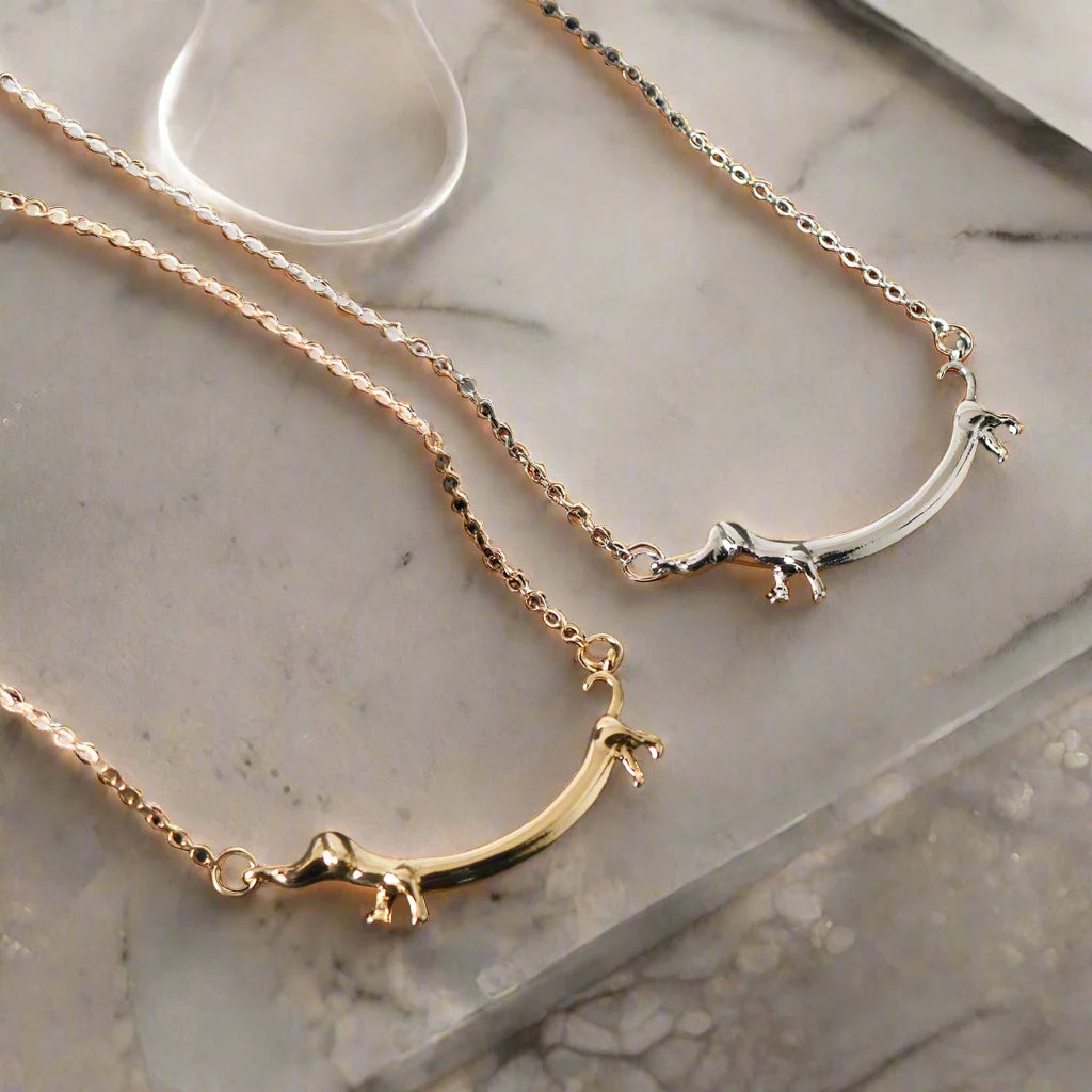 Karena | Gold-Tone Dachshund Necklace