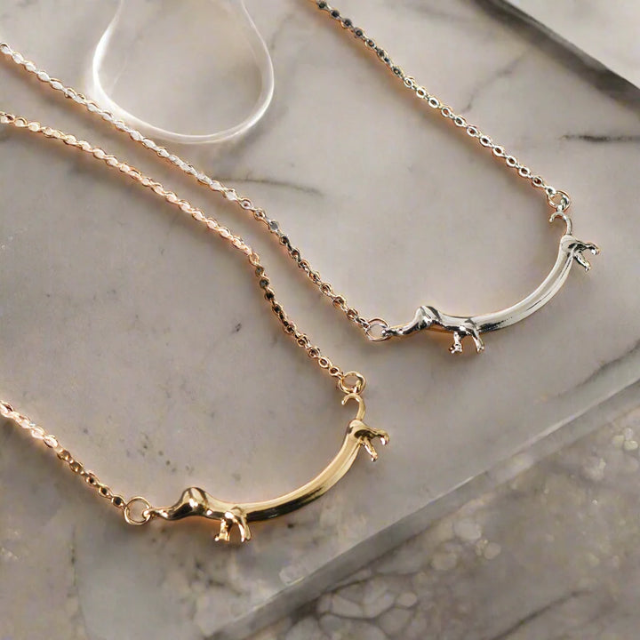 Karena | Gold-Tone Dachshund Necklace