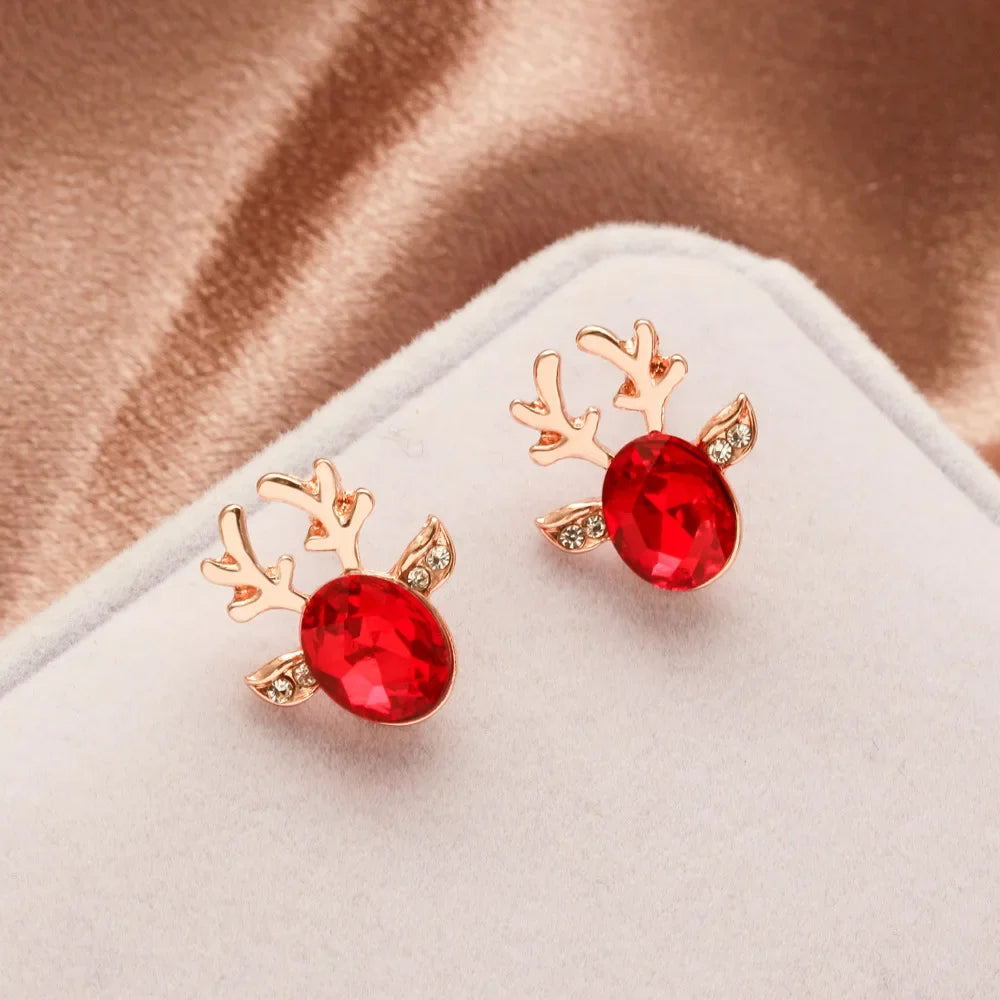 Debra | Reindeer Crystal Stud Earrings
