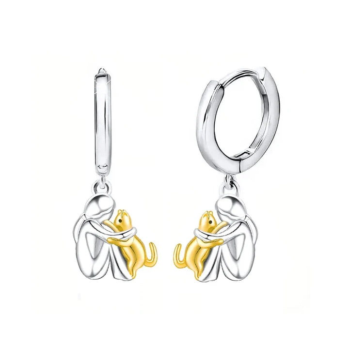Biddy | Two-Tone Cat Hug Earrings
