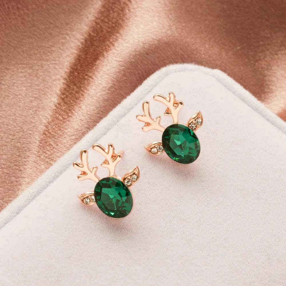 Debra | Reindeer Crystal Stud Earrings