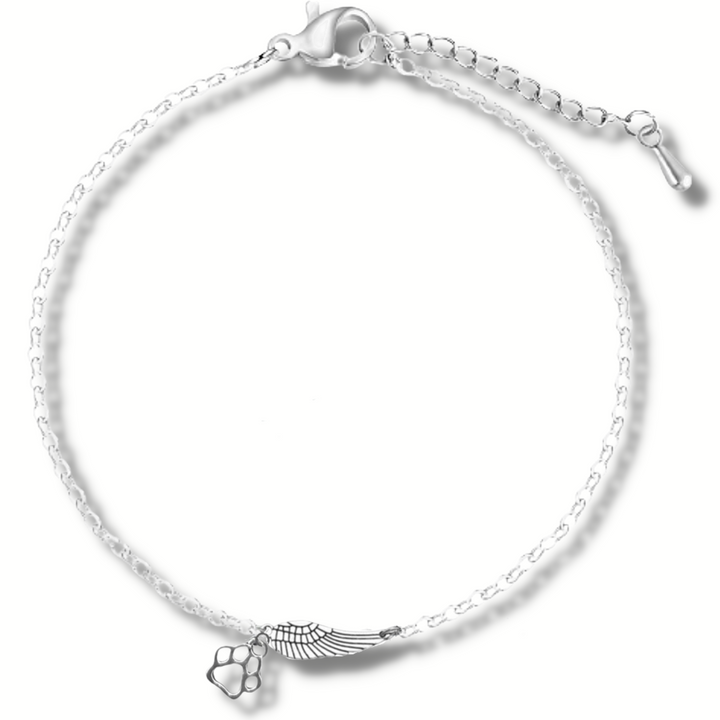 Aislinn | Silver Angel Paw Bracelet
