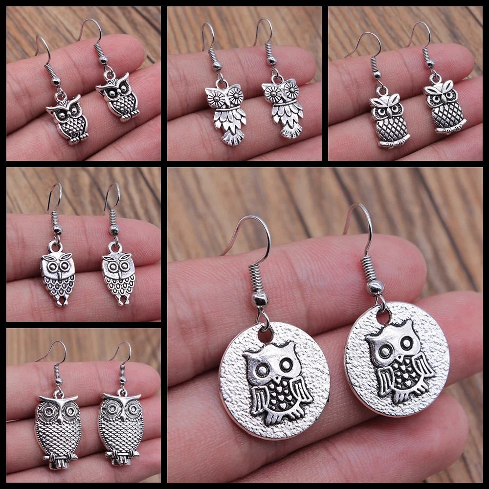 Viveca | Bohemian Owl Dangle Earrings