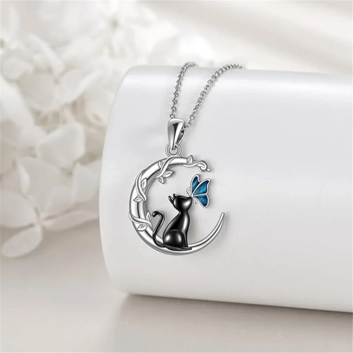 Marcelyn | Moon Cat Butterfly Pendant