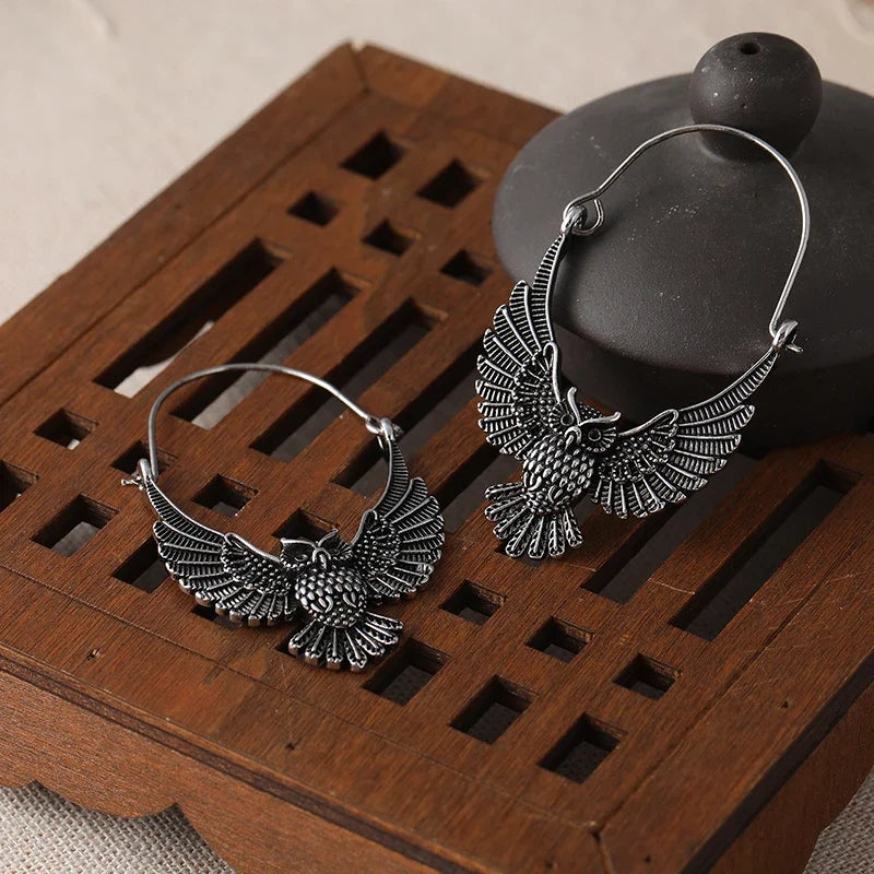 Vivianne | Vintage Bohemian Owl Earrings
