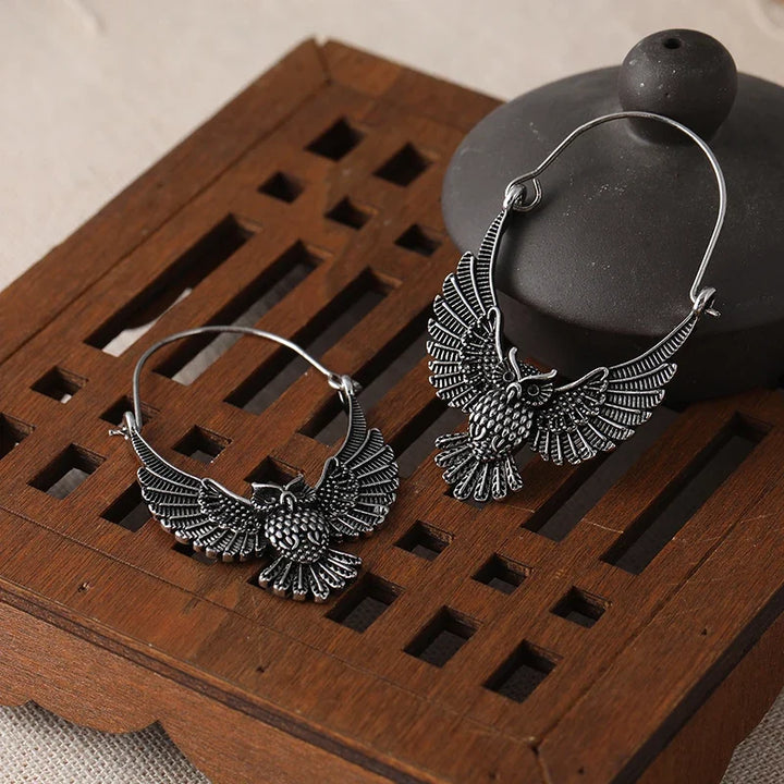 Vivianne | Vintage Bohemian Owl Earrings