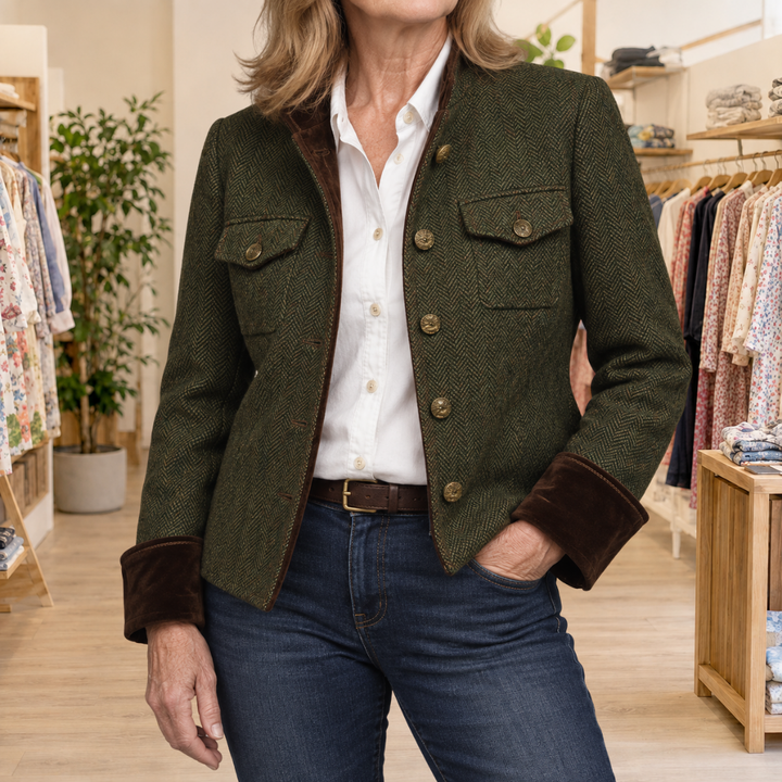 Daphne | Textured Herringbone Jacket