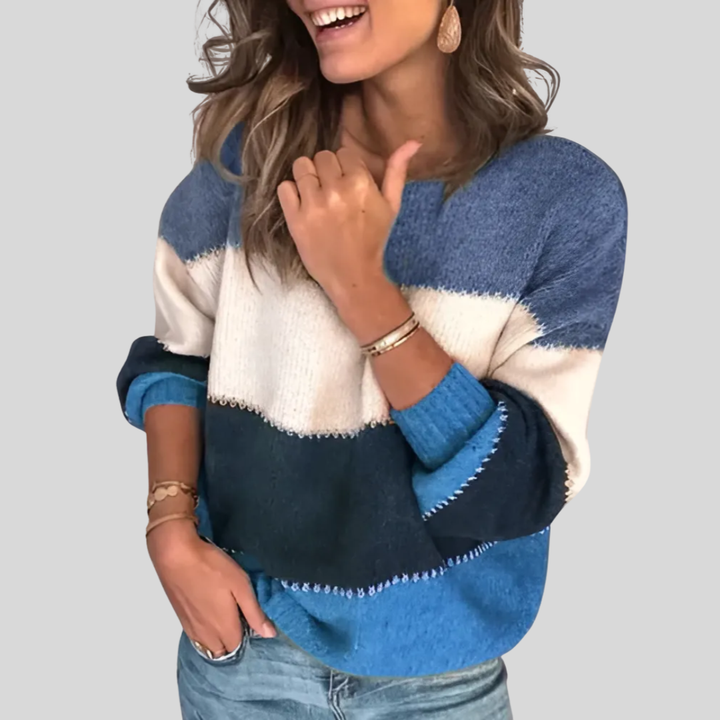 Maya | Colorblock Knit Sweater