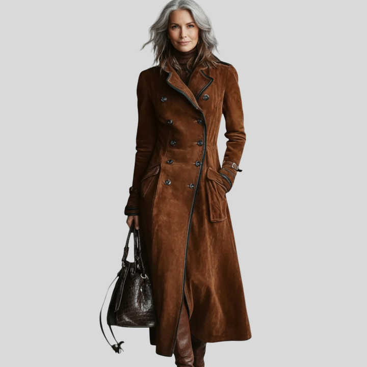 Nathaly | Suede Trench Coat
