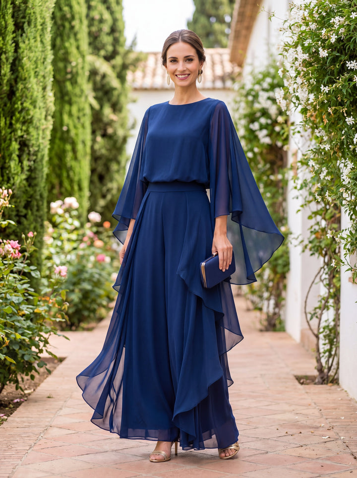 Lenore | Cape-Sleeve Top Skirt Set