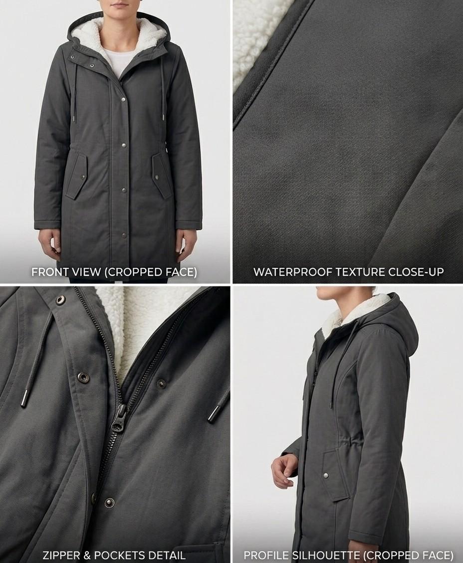 Gwenllian | Plush Hooded Winter Coat