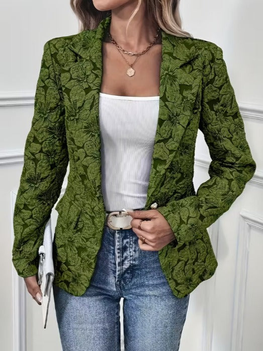 Faye | Paisley Jacquard Fitted Blazer