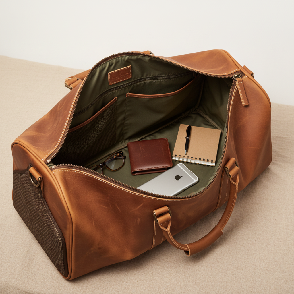 Ysavelle | Spacious Leather Travel Bag