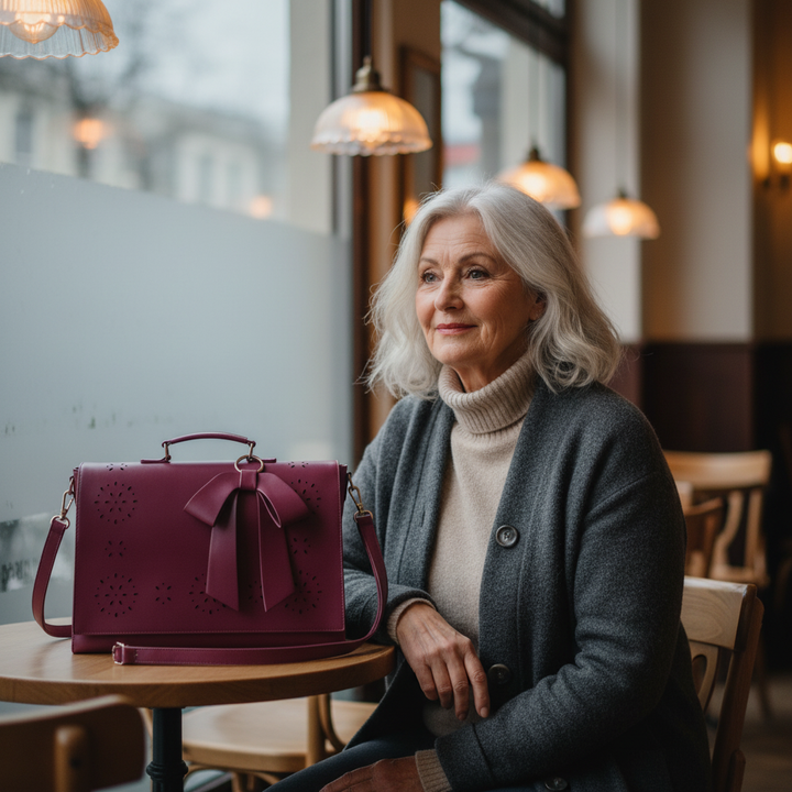 Benita | Laser-Cut Floral Shoulder Bag
