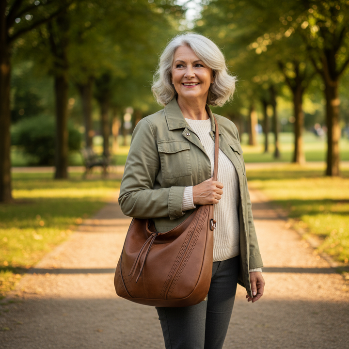 Charmaine | Classic Leather Shoulder Bag