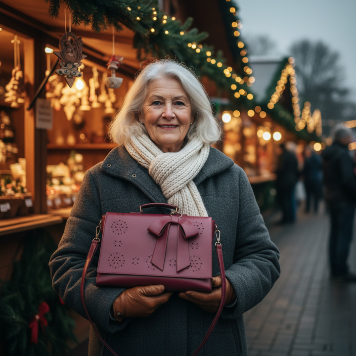 Benita | Laser-Cut Floral Shoulder Bag