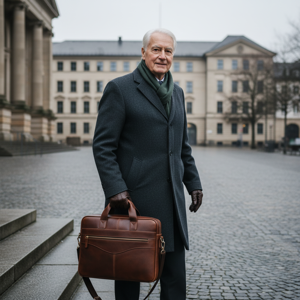 Helene | Slim Leather Briefcase