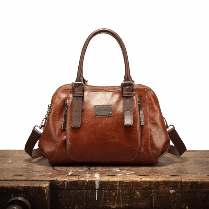 Rina | Luxury Vegan Leather Bucket Bag