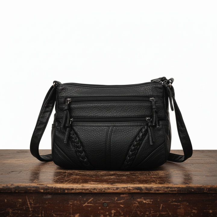Noisette | Braided Vegan Leather Shoulder Bag